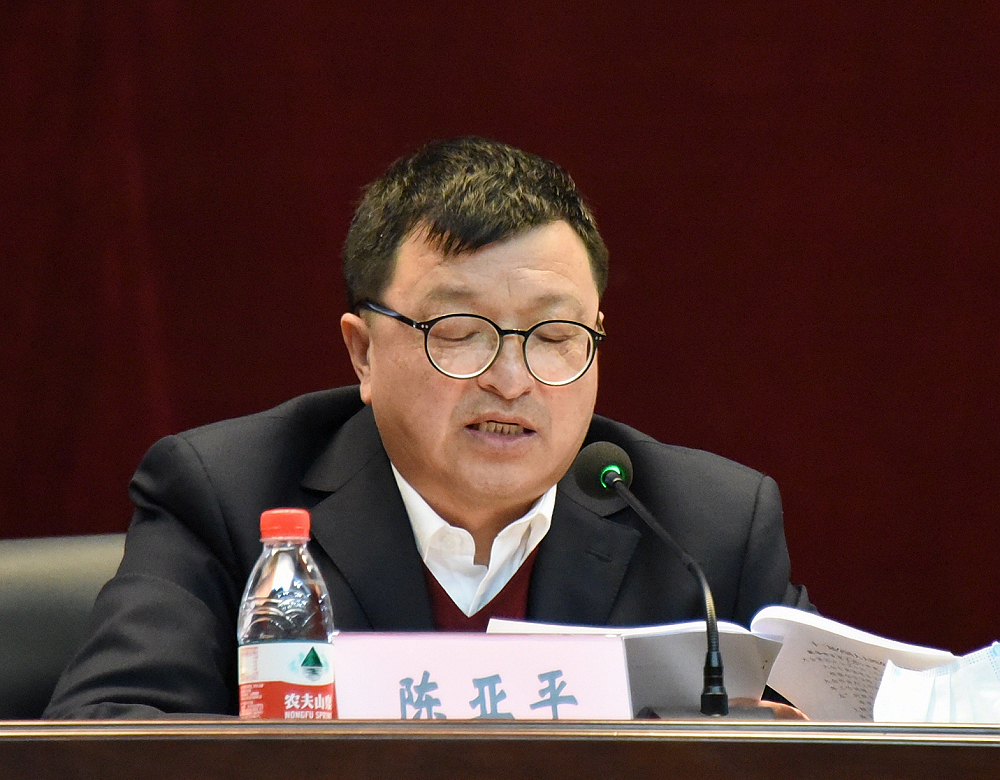 校党委副书记陈亚平传达十三届全国人大四次会议精神