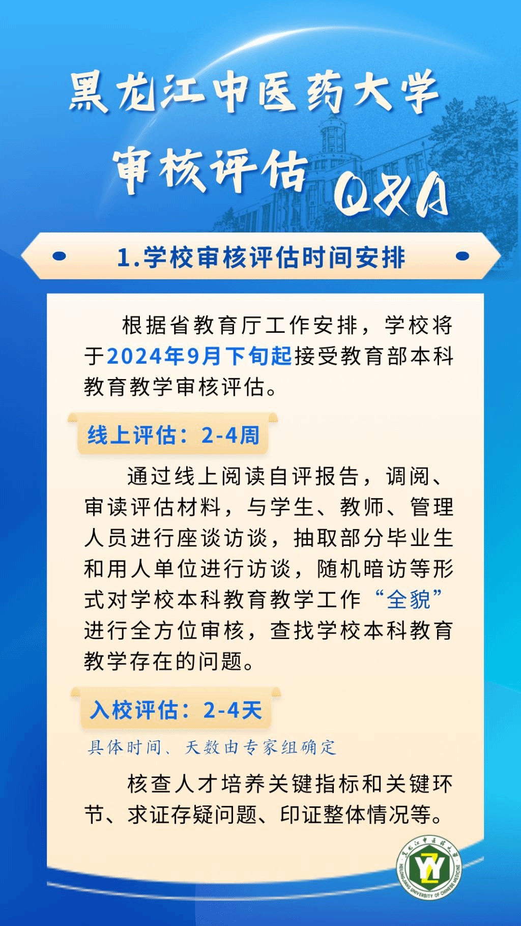 黑龙江中医药大学本科教学审核评估Q&A（第二期）
